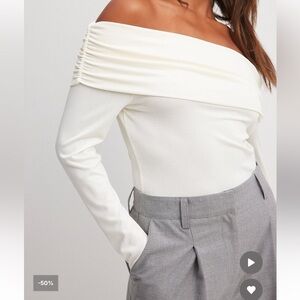 Elegant Off-Shoulder White Top